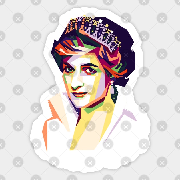 LADY DIANA WPAP Sticker by BAJAJU